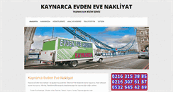 Desktop Screenshot of evdenevenakliyatkaynarca.com