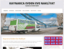 Tablet Screenshot of evdenevenakliyatkaynarca.com